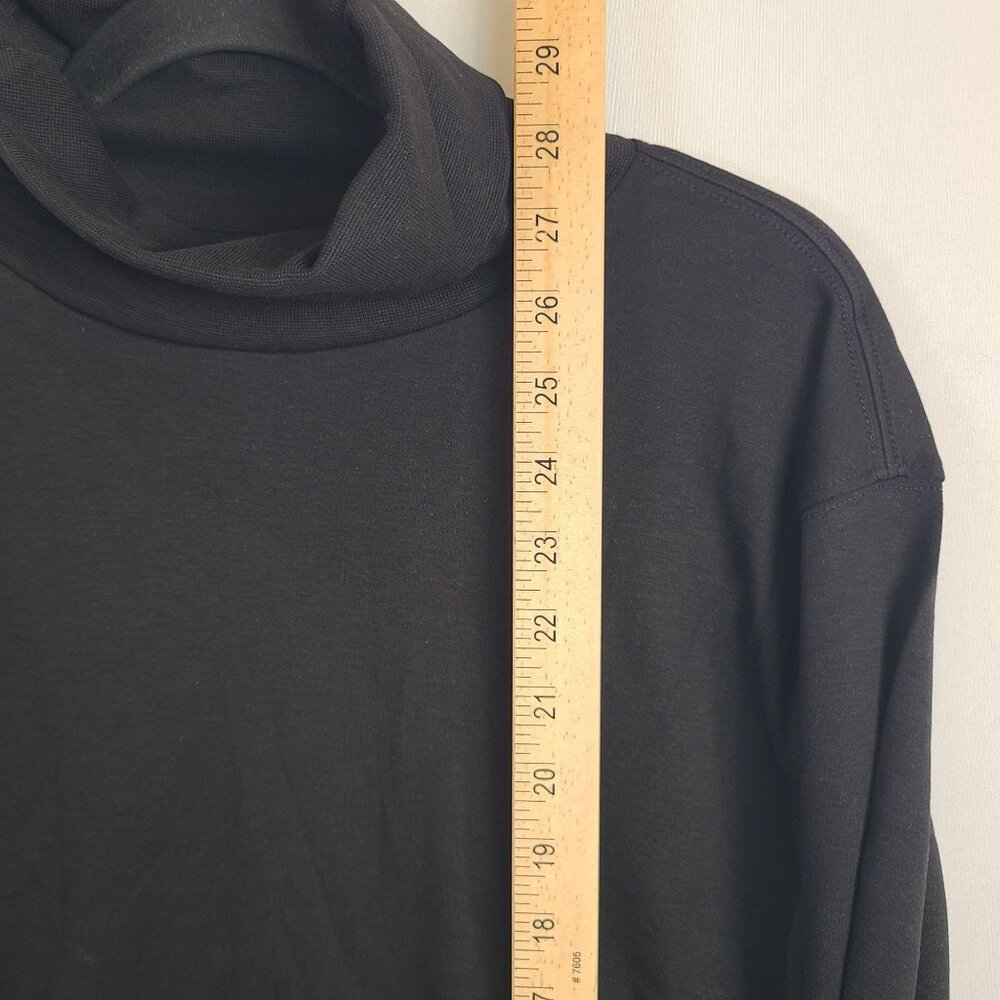 NWT George Olx Ge Turtleneck Black Soot Soft Cotton Blend Long Sleeve Top Sz L - Picture 5 of 7